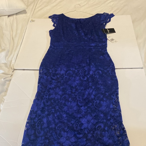 NWT Essentials by Abs royal blue lace dress size 12 - Picture 2 of 12